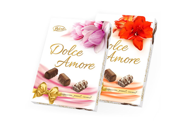 Vobro, brand i opakowania na czekoladki Dolce Amore